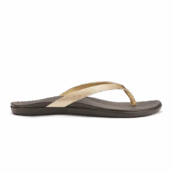 OluKai Ho‘ōpio Leather - Bubbly / Dark Java